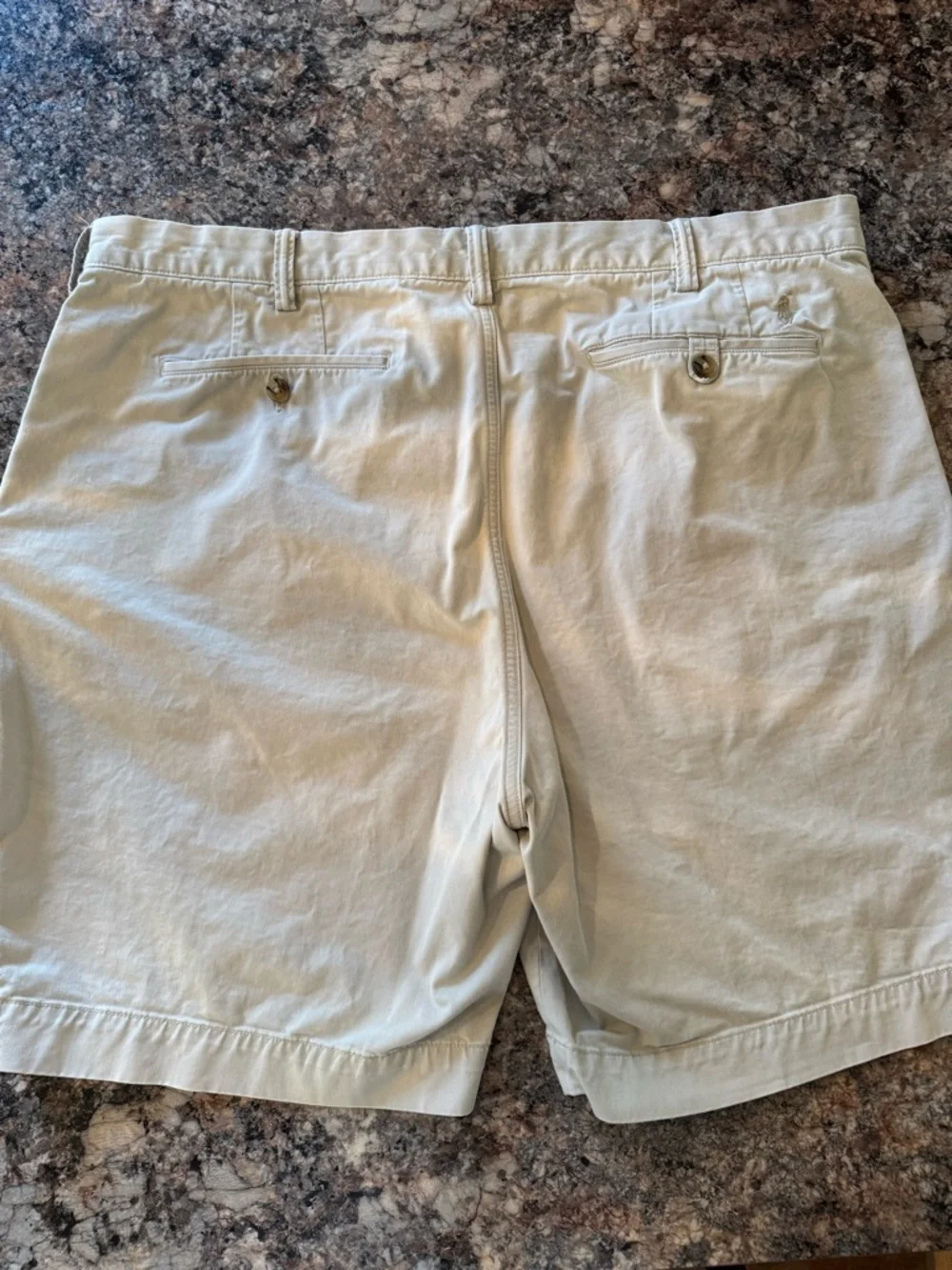 Polo by Ralph Lauren Light Khaki Cotton Flat-Front Shorts